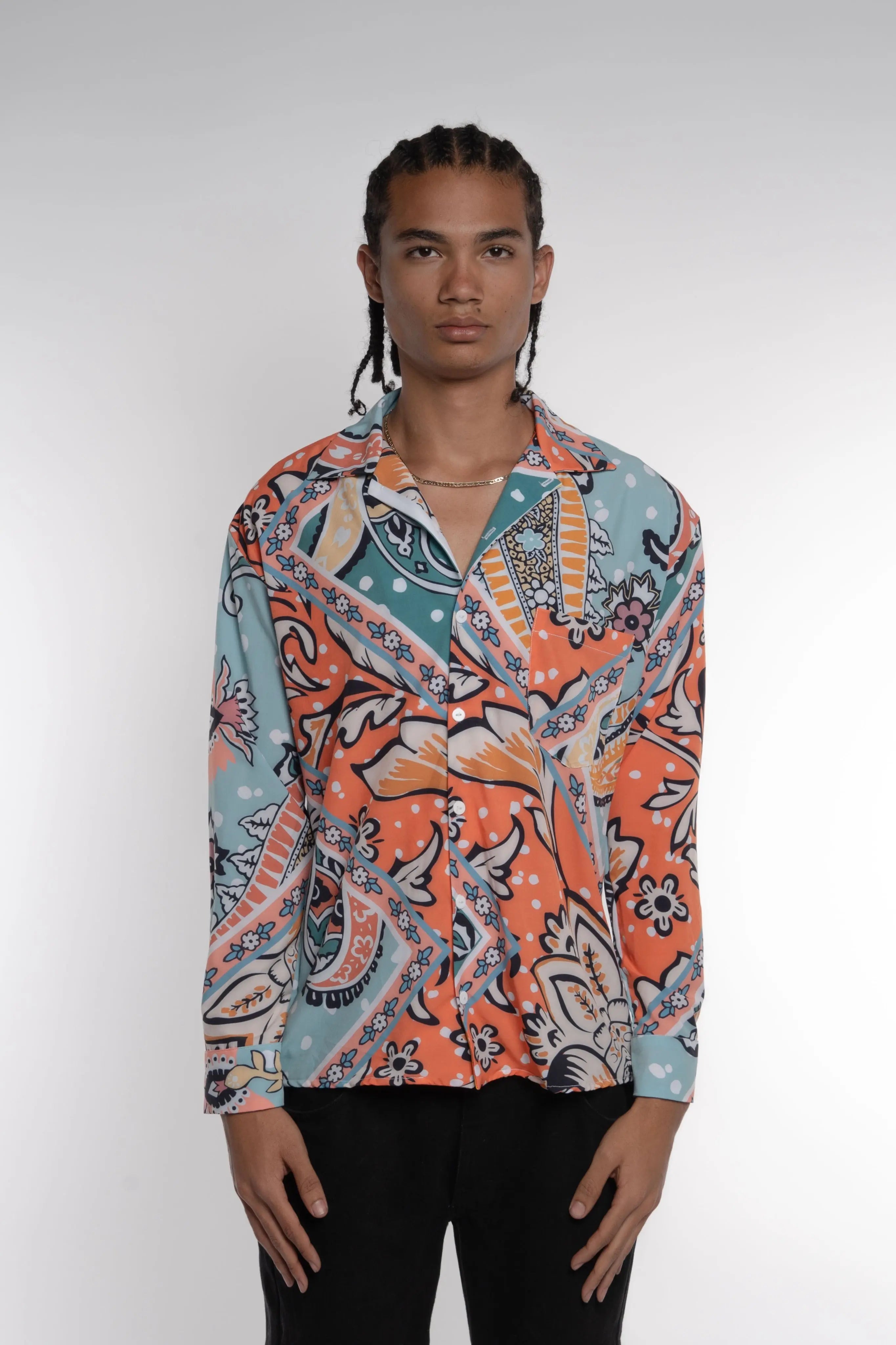 Camisa Vibrant Silk Young God Mexico