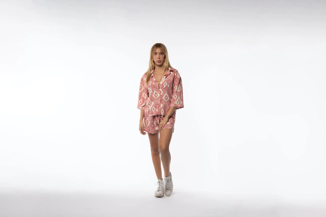 Conjunto shorts y camisa rosa Young God Mexico