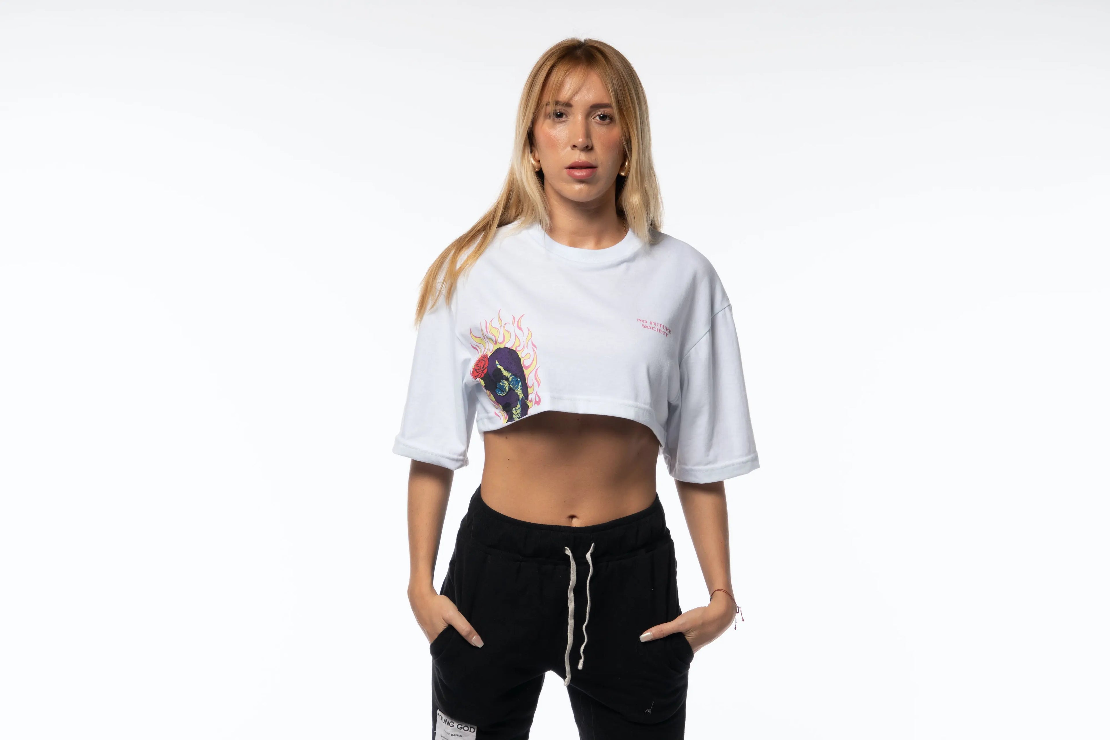 Crop top manga corta Society Young God Mexico