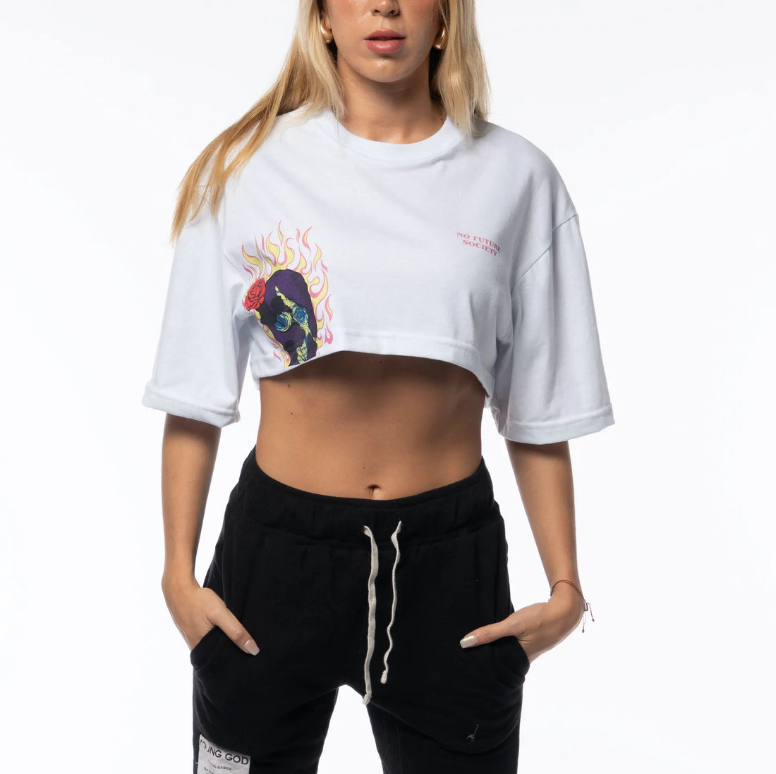 Crop top manga corta Society Young God Mexico