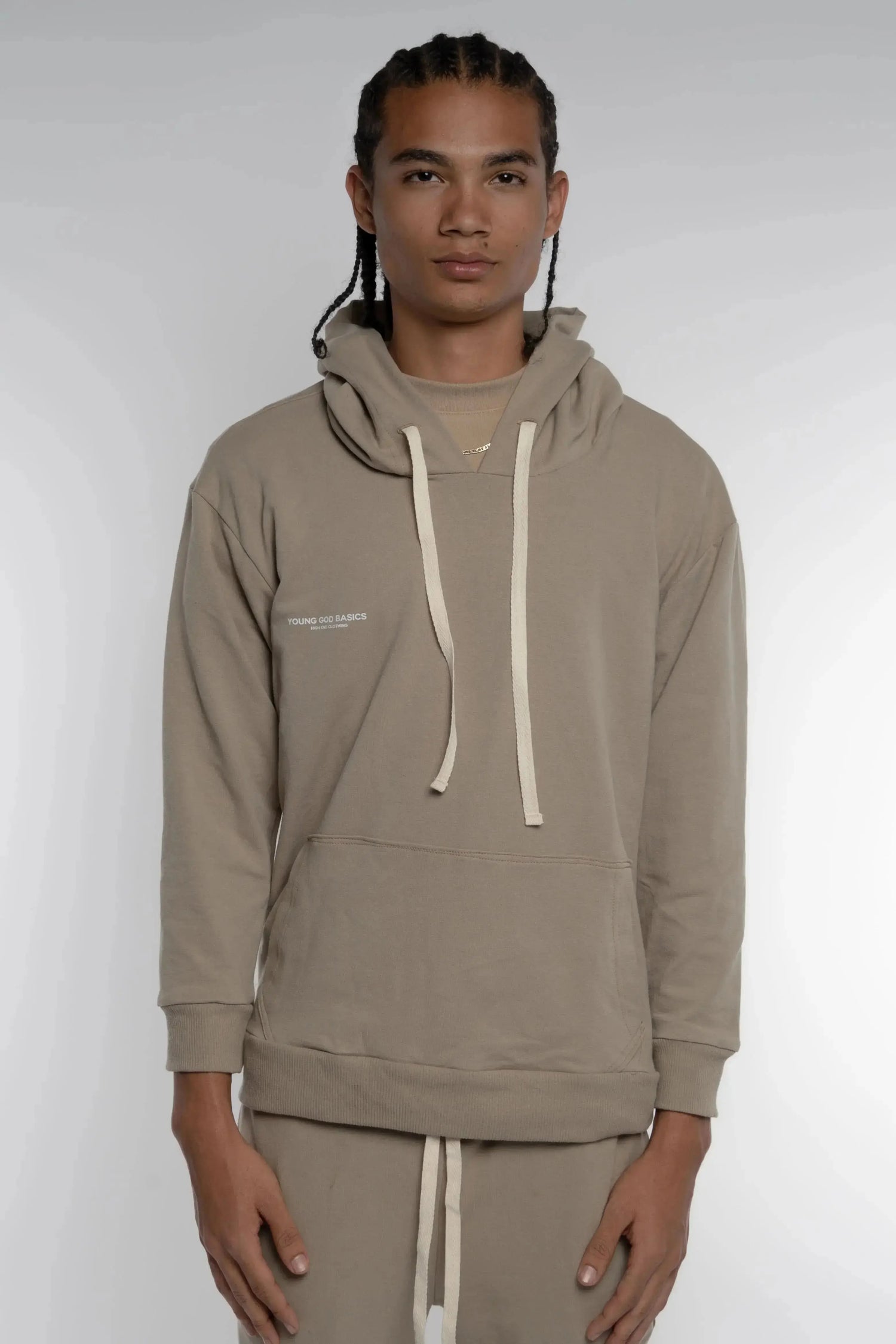 Hoodie Basics con cordon de algodón Young God Mexico