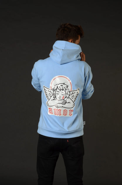 Hoodie azul cielo &quot;Love Angel&quot; Young God Mexico