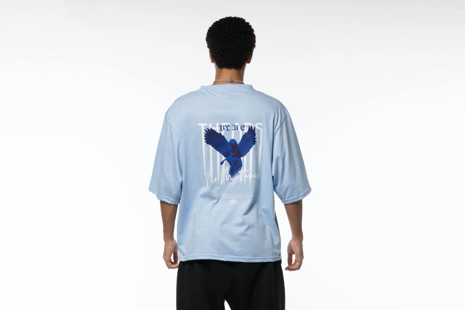 Playera Azul Angel Young God Mexico