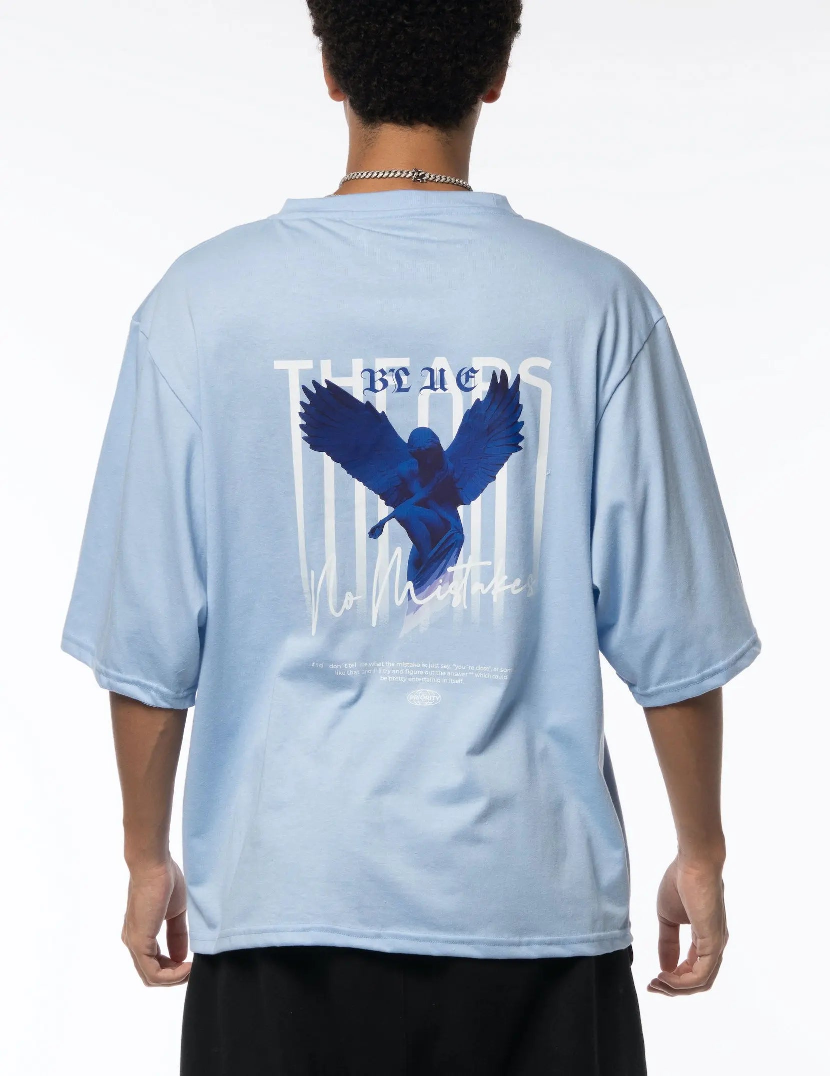 Playera Azul Angel Young God Mexico