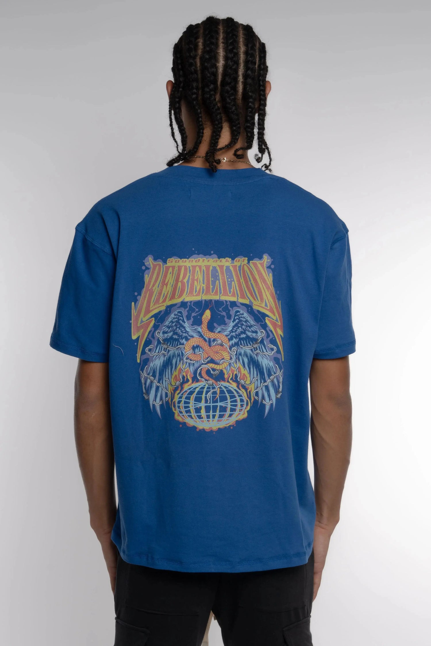 Playera Azul Rebellion Young God Mexico