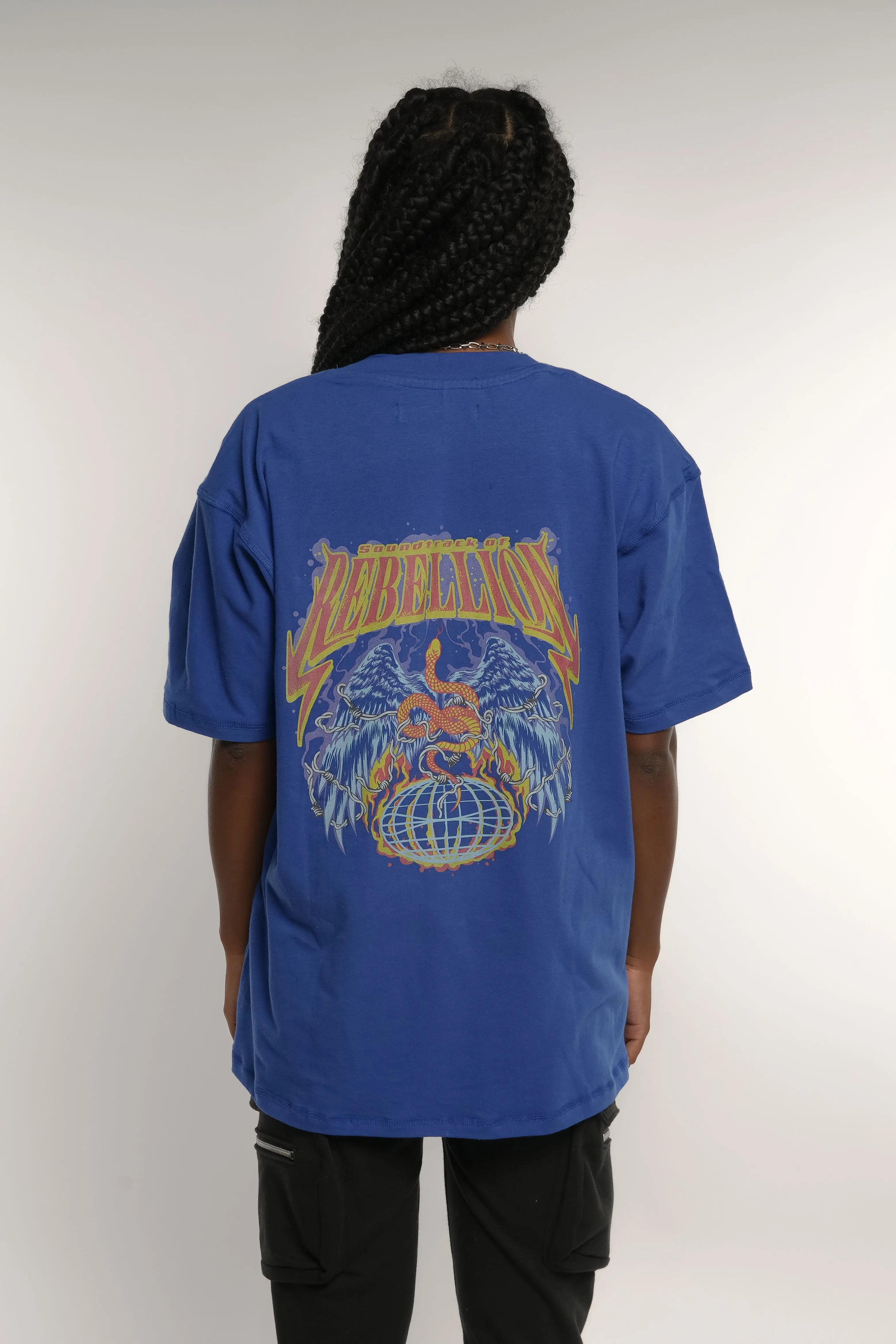 Playera Azul Rebellion Young God Mexico