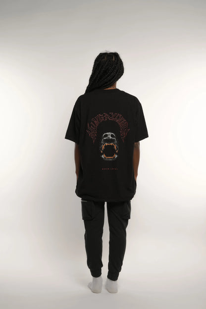 Playera negra doberman Young God Mexico